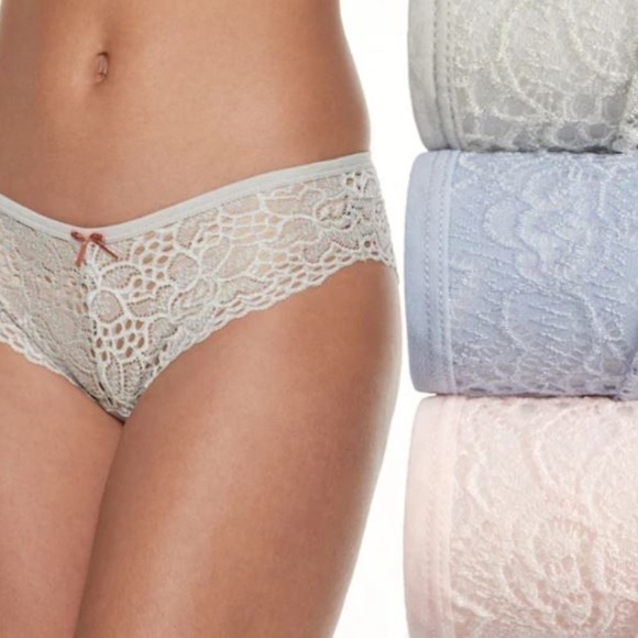 2 PACK OF INTIMATELY WALLFLOWER BLUE AND PINK LACE PANTIES SIZE SMALL - Picture 1 of 3